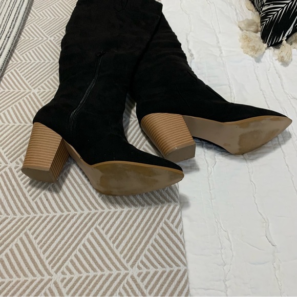 Blach Ropa Western Knee High Boots - JustFab - Size 9.5 - Picture 9 of 13